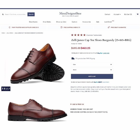 * NIB * $695 Nordstrom ZELLI Italia 8.5 M Italian Derby Burgundy * add $15 Trees main image 9